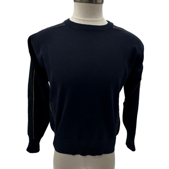 Paul & Shark Yachting Navy Crew Neck/Ribbed Hemmed Sweater- S - Picture 2 of 9